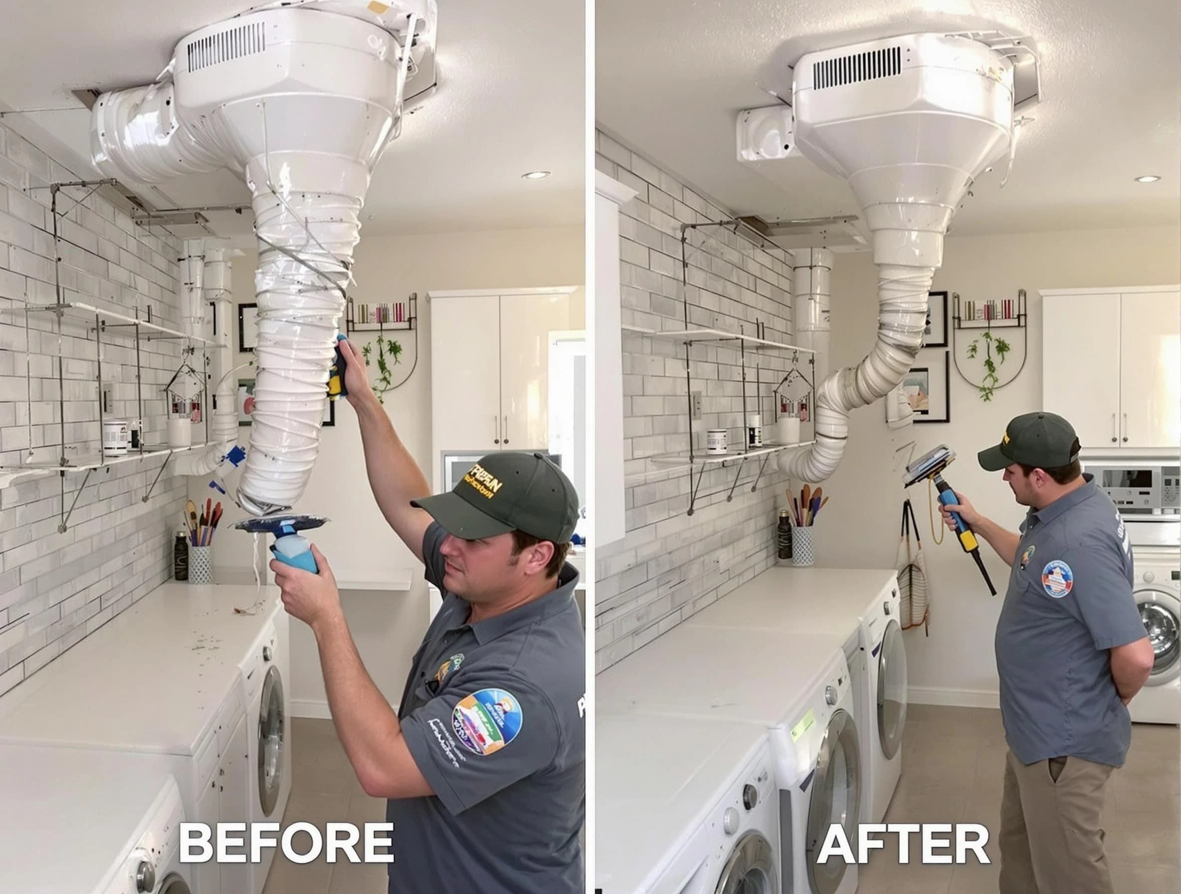 Professional dryer exhaust vent cleaning by Springville Dryer Vent Cleaning in Springville