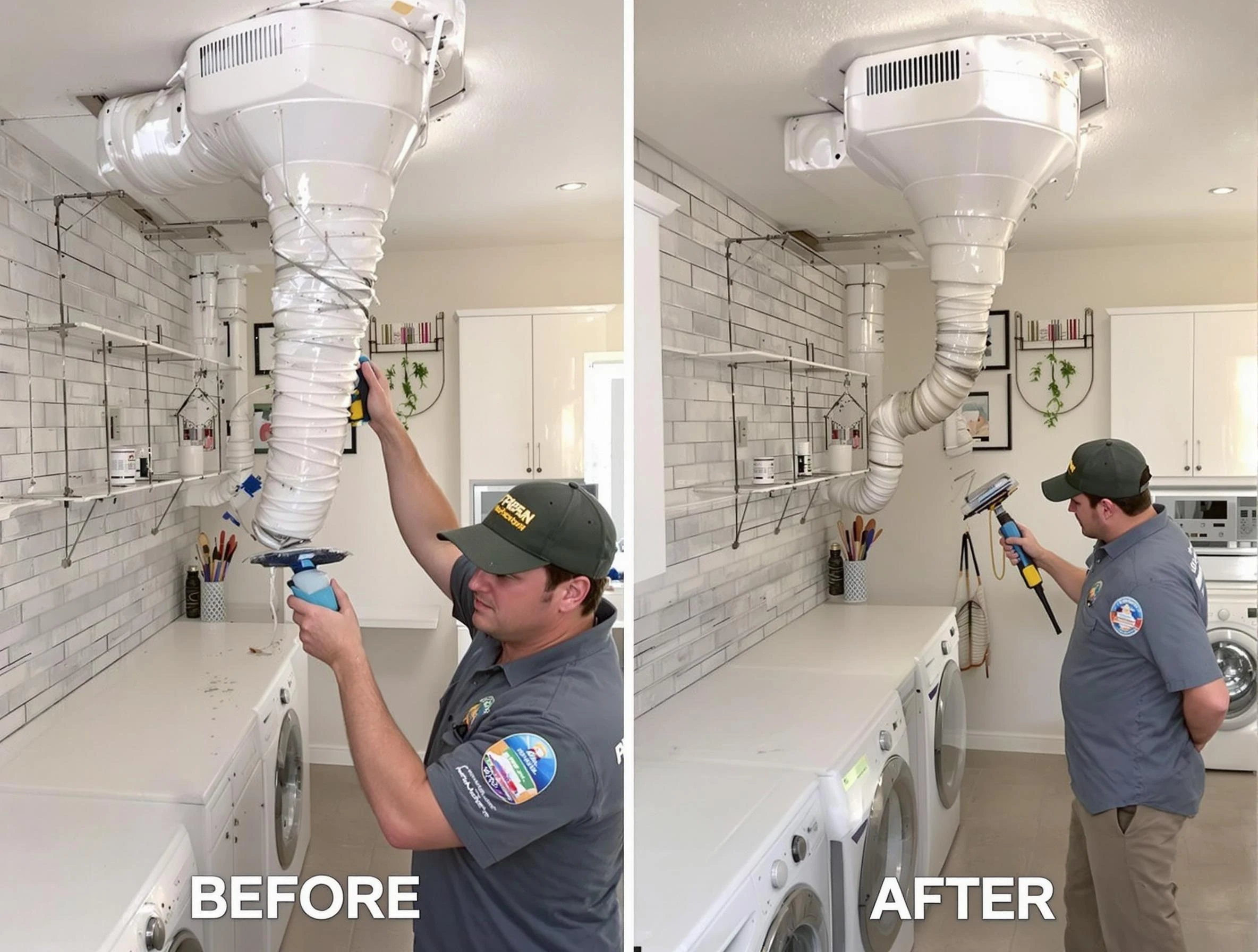 Professional dryer exhaust vent cleaning by Springville Dryer Vent Cleaning in Springville