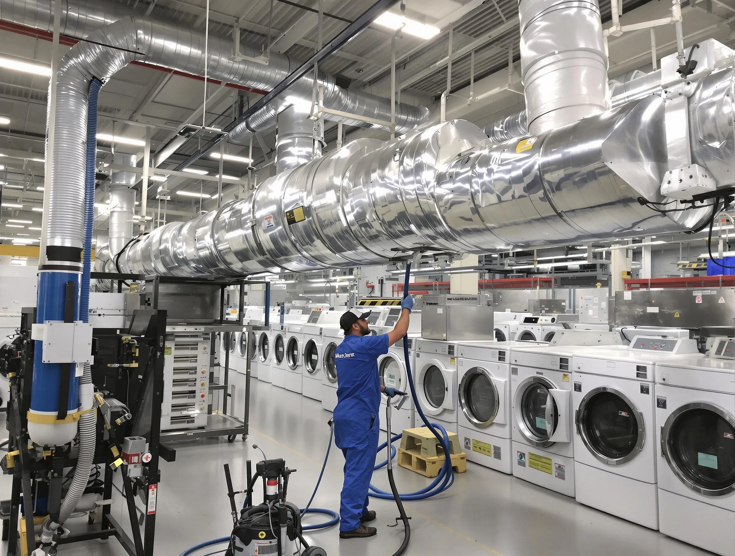 Springville Dryer Vent Cleaning team performing heavy-duty industrial dryer vent cleaning in Springville